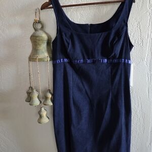Alyn Paige Navy Blue Midi Dress